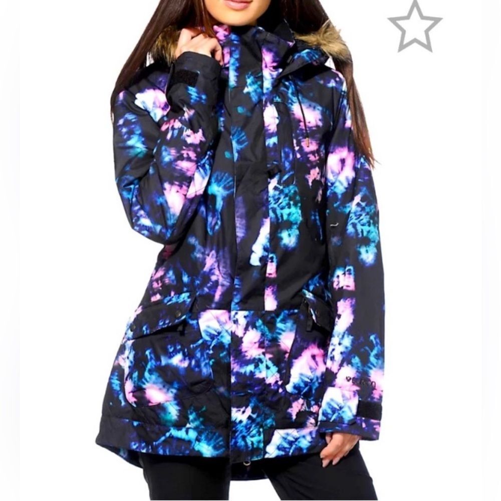 Burton Women's Ski Snowboard TWC Charlie Jacket Tie Dye- Size XS